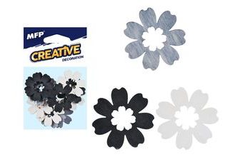 dekorace květina přírodní 12ks 4cm mix 2221450