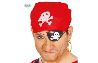 Piratský set - šátek, neušnce a páska na oko