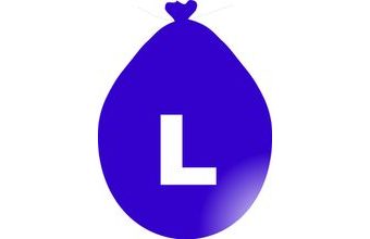 Balónek písmeno L modré