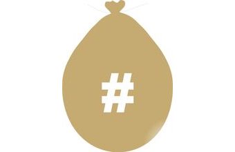 Balónek znak # zlatý