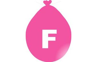 Balónek písmeno F růžové