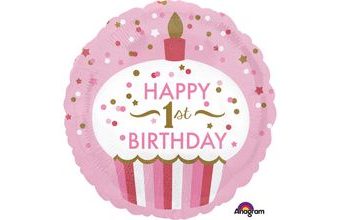 1. narozeniny balónek pro holku 43 cm