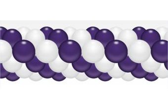 Balónková girlanda tmavěmodrá švestková-bílá 3 m balobky.cz