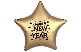 Balónek fóliový Happy NEW YEAR zlatá hvězda
