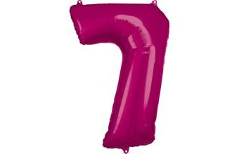 Balónky fóliové narozeniny číslo 7 růžové 86cm