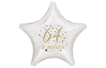 64. narozeniny balónek hvězda