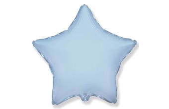 Balón foliový 45 cm Hvězda světle modrá
