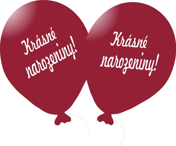 Balónek vínový Krásné narozeniny!