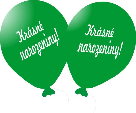 Balónek zelený Krásné narozeniny!