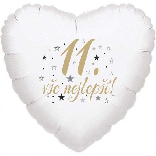 11. narozeniny balónek srdce