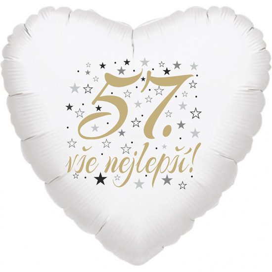 57. narozeniny balónek srdce
