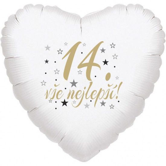 14.narozeniny balónek srdce