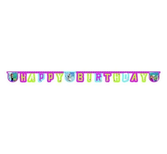 Banner - girlanda Frozen - Ledové království Happy Birthday 2,15 m