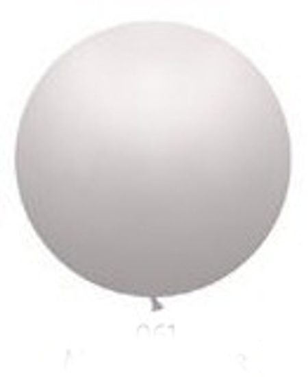 Balónek bílý metalický 070
