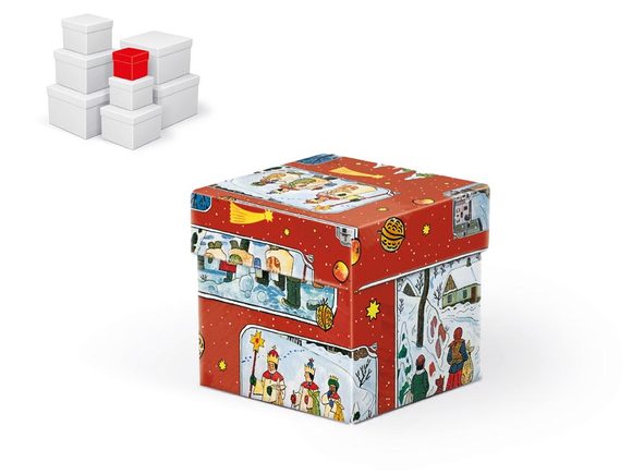 krabice dárková vánoční C-V005-AL 8x8x8cm 5370770