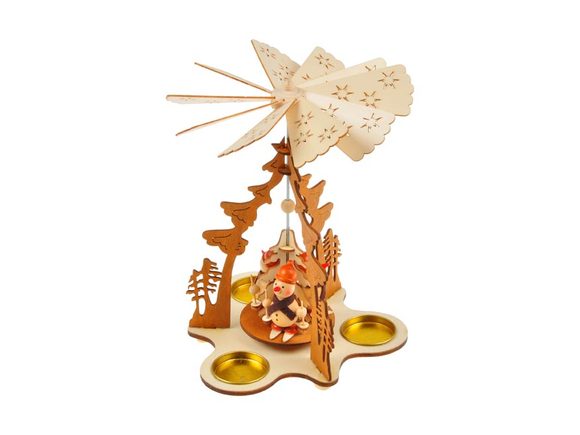 svícen točící dřevěný 17,5x17,5x23,5cm BD-21596AN 8885862