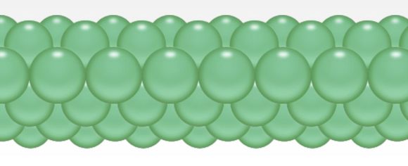 Balónková girlanda mint zelené 3 m
