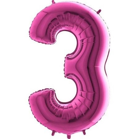 Balón foliový číslice růžová - Pink 115 cm - 3