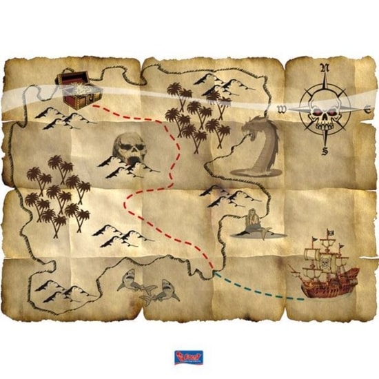 Pirátská mapa k pokladu