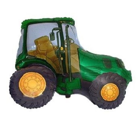 Balón foliový 60 cm Traktor zelený