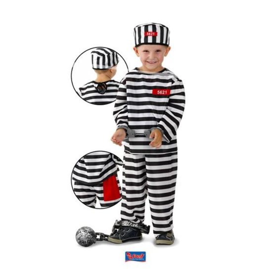 Dětský kostým vězeň - 6-8 let, 116-134 cm