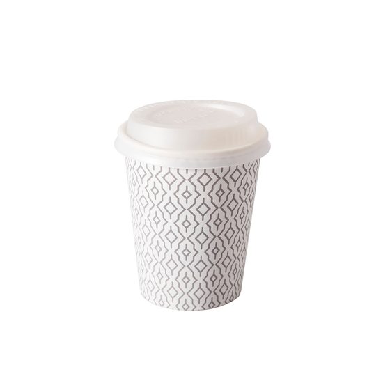Papírové kelímky s víčkem 8 ks, bio 240 ml