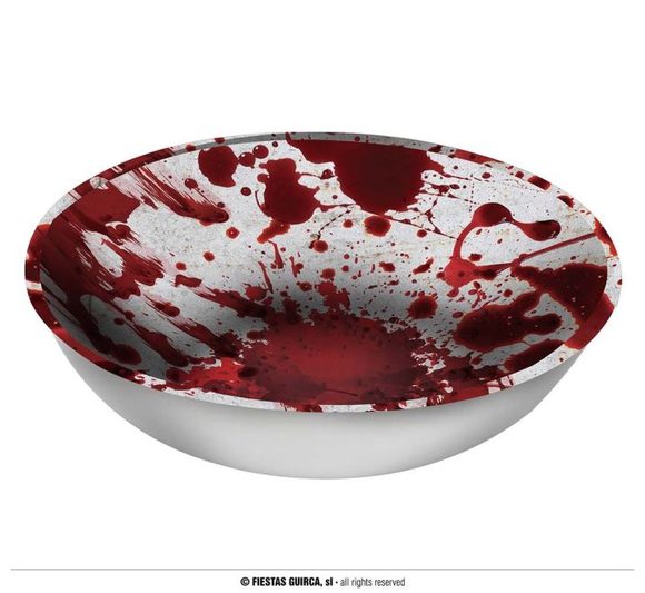 Plastová miska krvavé otisky - Halloween - 27 cm