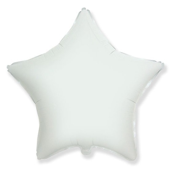 Balón foliový 45 cm Hvězda bílá