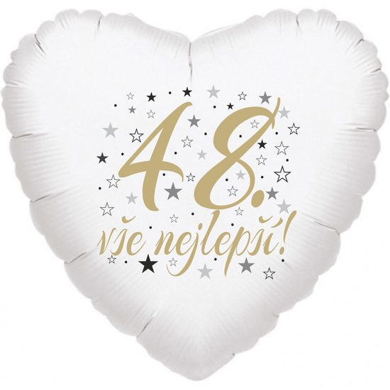 48. narozeniny balónek srdce