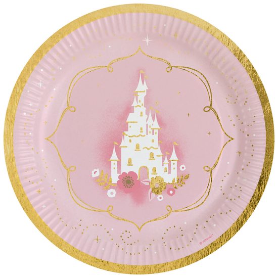Princess talíře papírové 8 ks 23 cm
