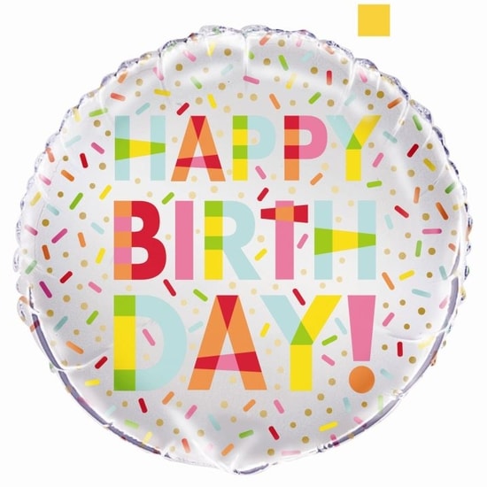 Balón foliový Happy Birthday Donut 45 cm