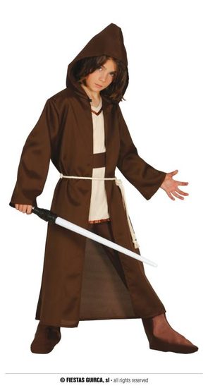 Kostým - hnědý plášť - Star Wars Jedi - vel. (10-12 let)