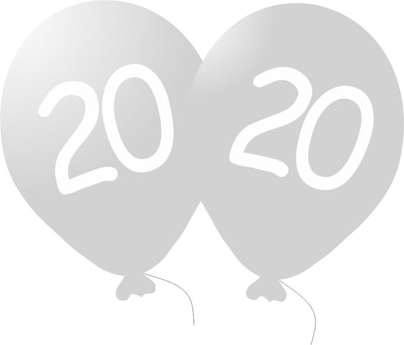Balónek 20. narozeniny stříbrný metalický