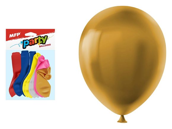 balónek nafukovací 12ks sáček metal 23cm mix 8000106