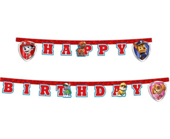 Girlanda narozeniny - Happy Birthday - Paw Patrol - Tlapková patrola - 200 cm