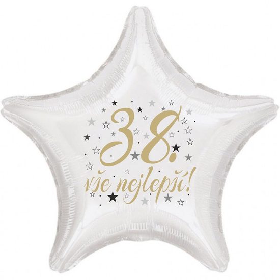 38. narozeniny balónek hvězda