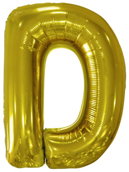 Písmeno D zlatý foliový balónek 86 cm Amscan