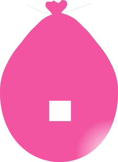 Balónek znak tečka růžový