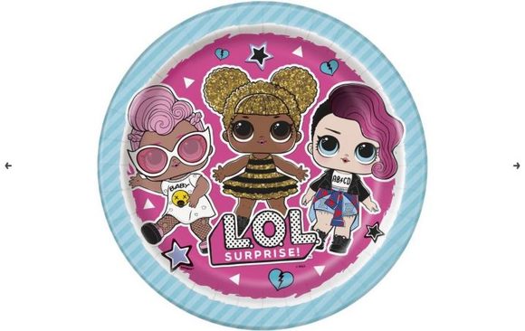 Papírové talíře LOL SURPRISE, 8 ks - 22 cm