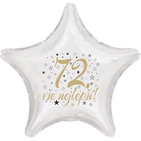 72. narozeniny balónek hvězda
