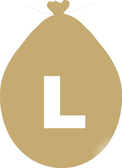 Balónek písmeno L zlaté