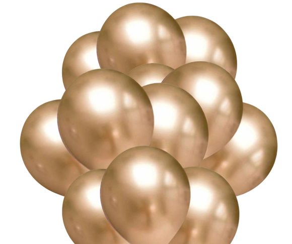 Balónky chromové zlaté 20 ks 30 cm