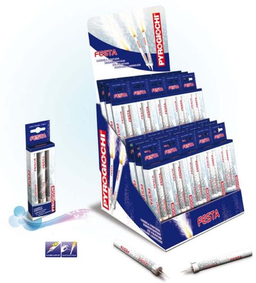 Fontána na dort stříbrná 3ks Pyrogiochi