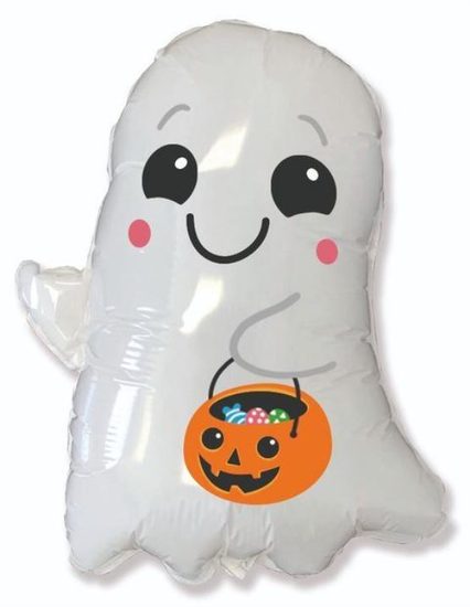 Foliový balónek DUCH s dýní - Halloween - 90 cm