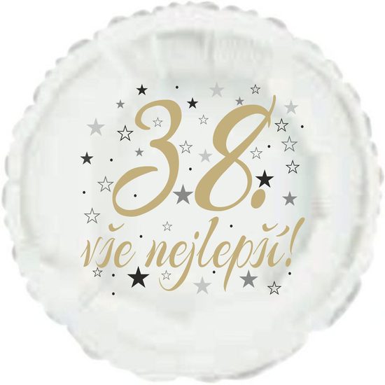 38. narozeniny balónek kruh