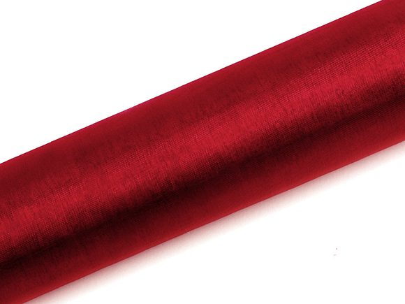 Organza červená 16 cm x 9 m