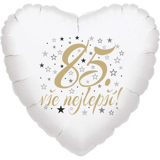 85. narozeniny balónek srdce