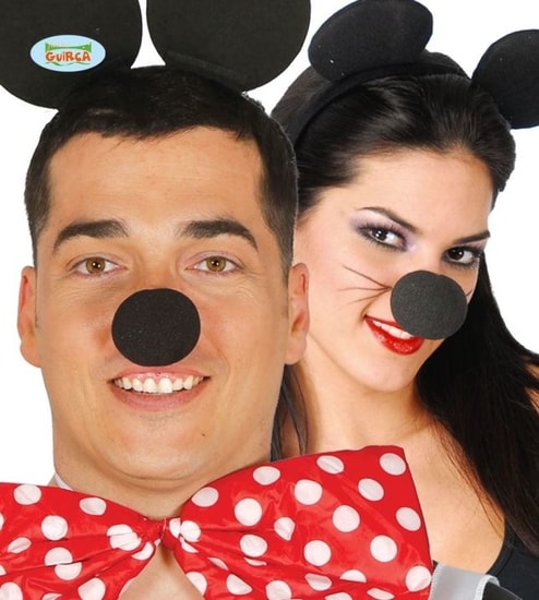 Černý pěnový nos - Mickey mouse 5 cm