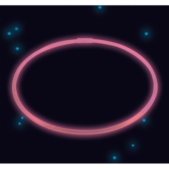 Svítící náhrdelník růžový 56 cm