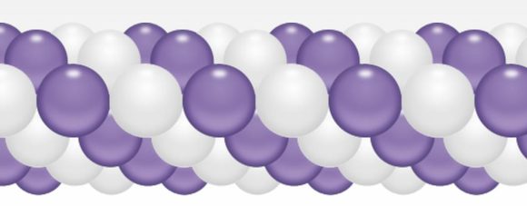 Balónková girlanda levandulovo-bílá 3 m